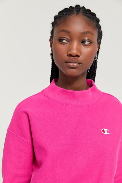 Reverse Weave Mock Neck Sweatshirt 