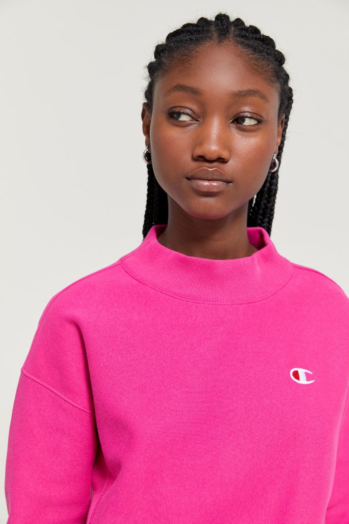 Champion UO Exclusive Mock Neck Logo Sweatshirt | Urban Outfitters