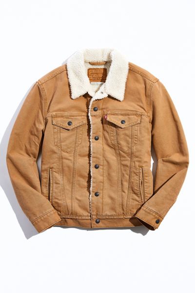 levi's brown sherpa trucker jacket