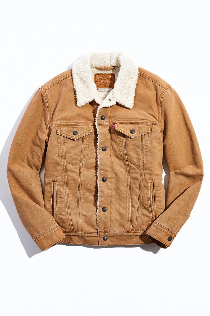 Levi’s Type III Canvas Sherpa Trucker Jacket | Urban Outfitters