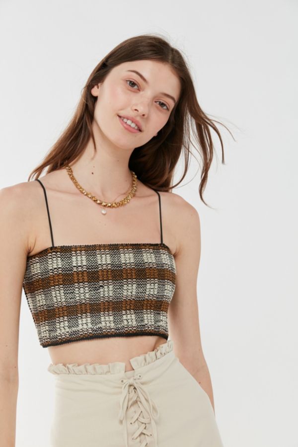 Dreamweaver Plaid Cropped Cami Urban Outfitters 4406