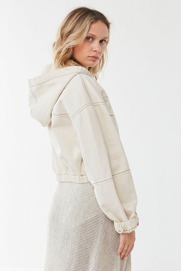 UO Hooded Cropped Bomber Jacket | Urban Outfitters