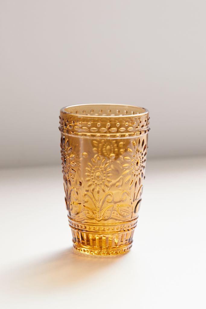 Embossed Amber Glass Urban Outfitters