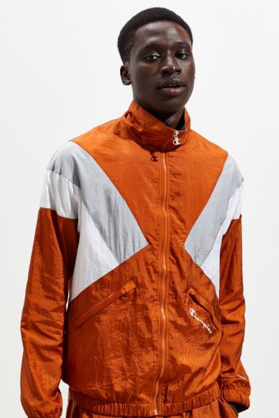 champion windbreaker womens orange