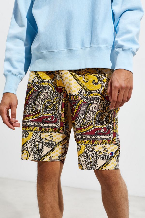 Champion UO Exclusive Paisley Print Cutoff Short | Urban Outfitters