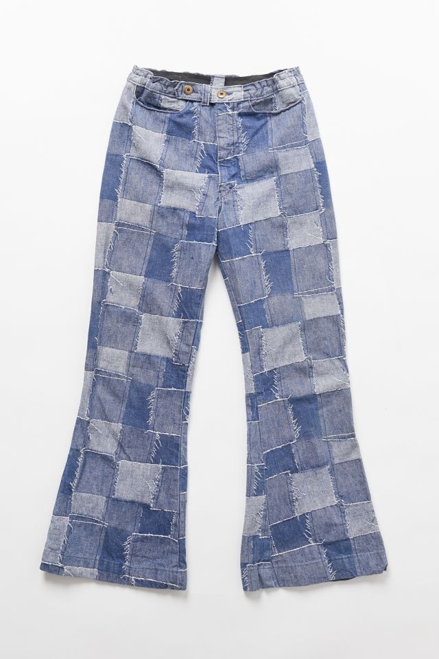 Vintage Denim Patchwork Wide Leg Jean Urban Outfitters 4840