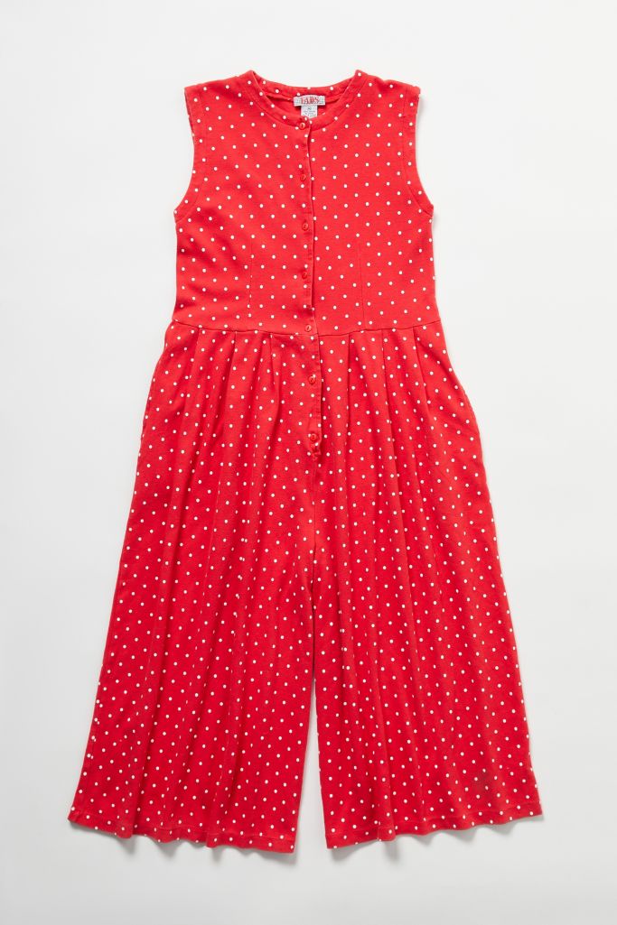 Vintage Red Polka Dot Jumpsuit Urban Outfitters