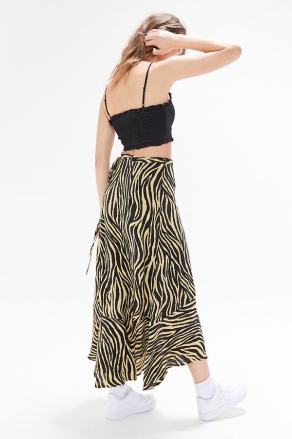 Faithfull The Brand Jasper Zebra Print Wrap Skirt Urban Outfitters