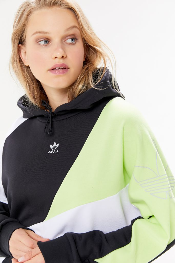adidas Reflective Colorblock Hoodie Sweatshirt | Urban Outfitters