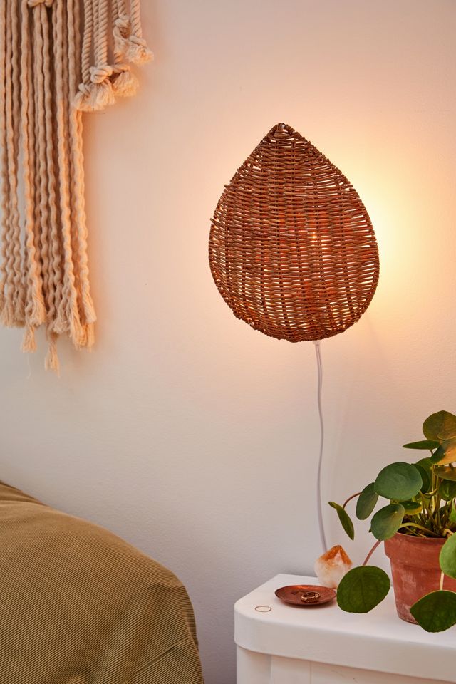 Teardrop Wicker Sconce Urban Outfitters