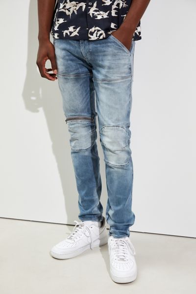5620 3d zip knee skinny jeans