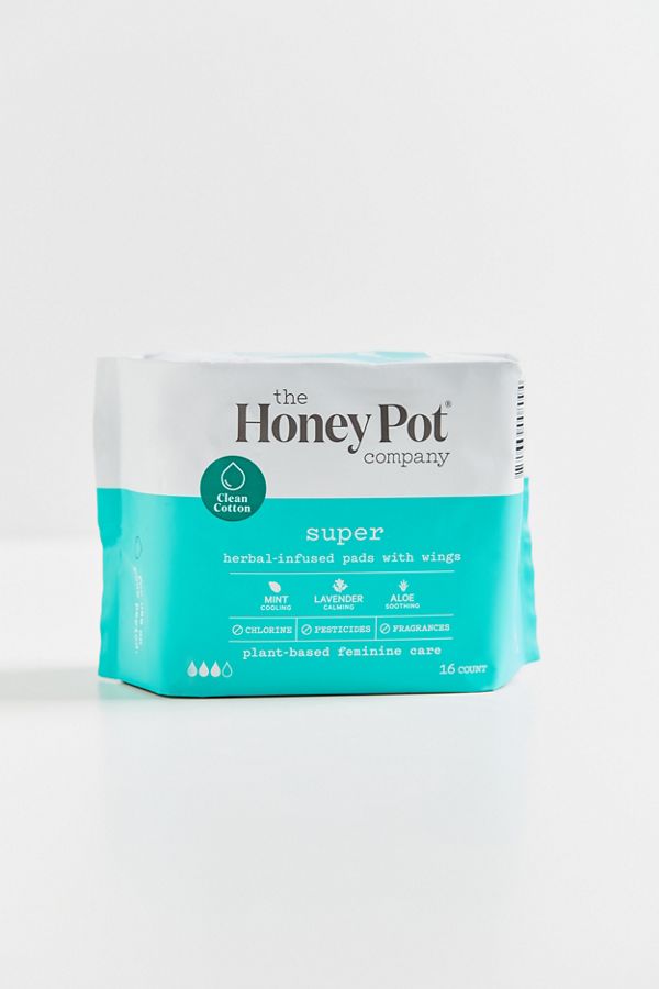 Slide View: 1: The Honey Pot Company Super Herbal Pad Pack