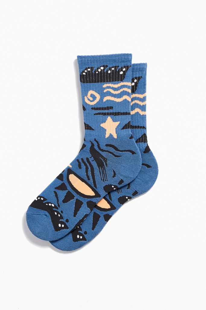 Surf Graphic Sport Crew Sock Urban Outfitters