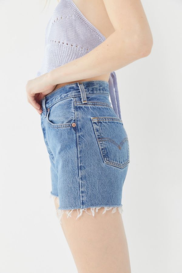 levi's 501 medium indigo denim shorts