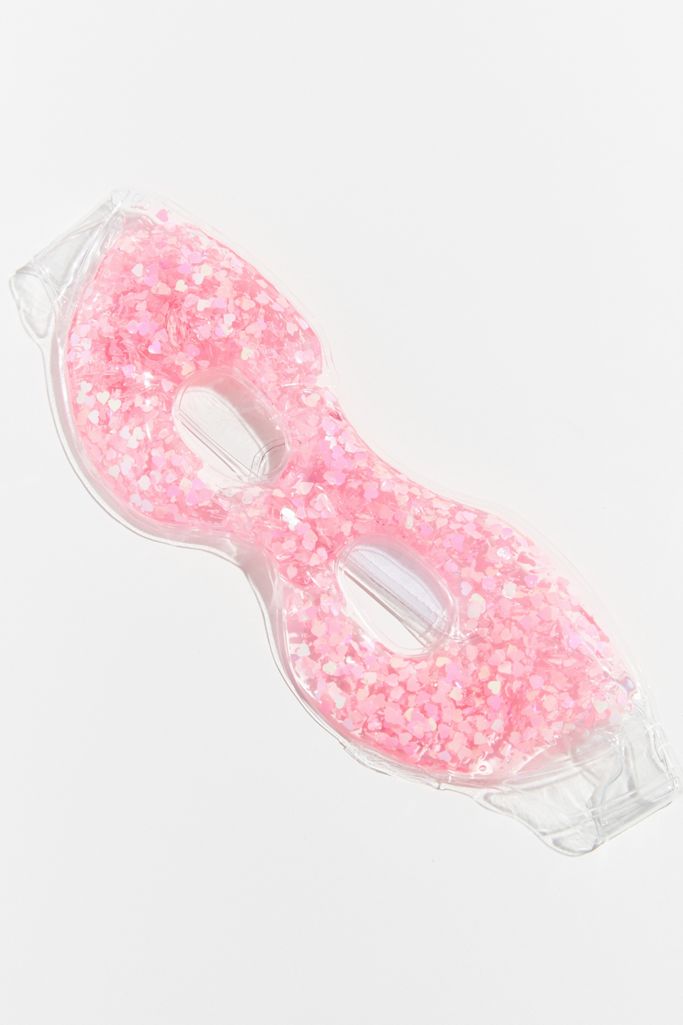 Glitter Hearts Gel Eye Mask Urban Outfitters