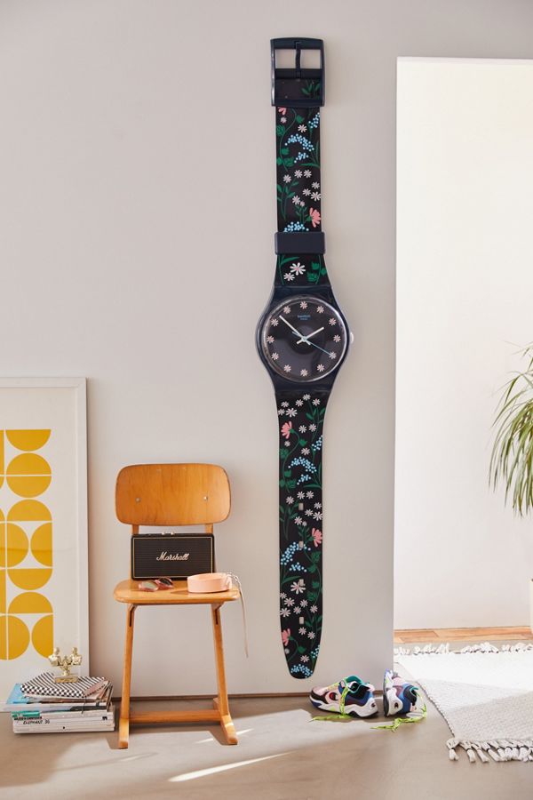 Swatch Maxi Flower Carpet Wall Clock Urban Outfitters