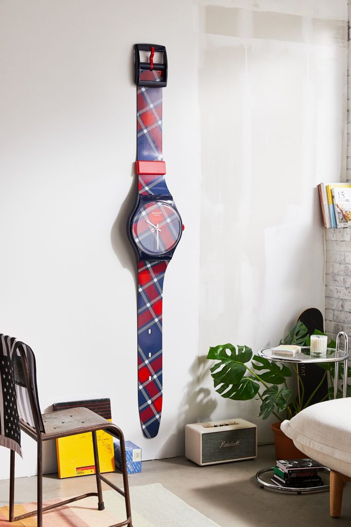 Swatch Maxi ColorKilt Wall Clock Urban Outfitters