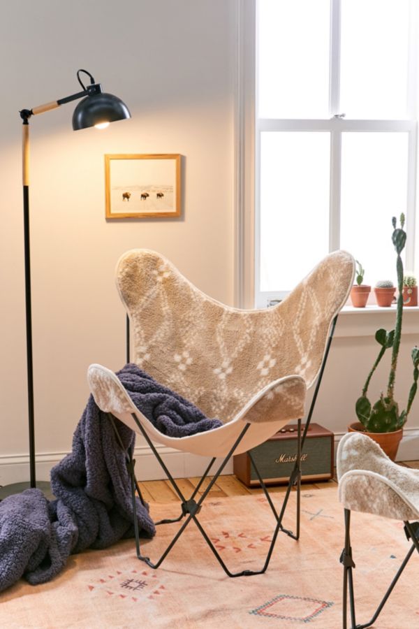 Printed Sherpa Butterfly Chair Cover Urban Outfitters