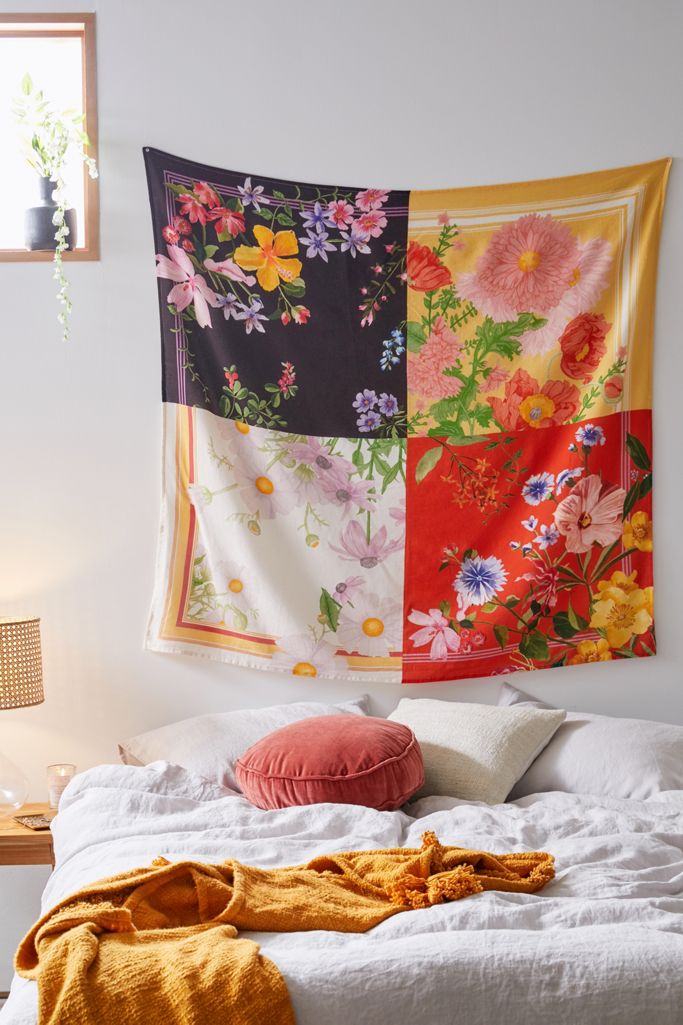 Brynn Spliced Floral Tapestry Urban Outfitters