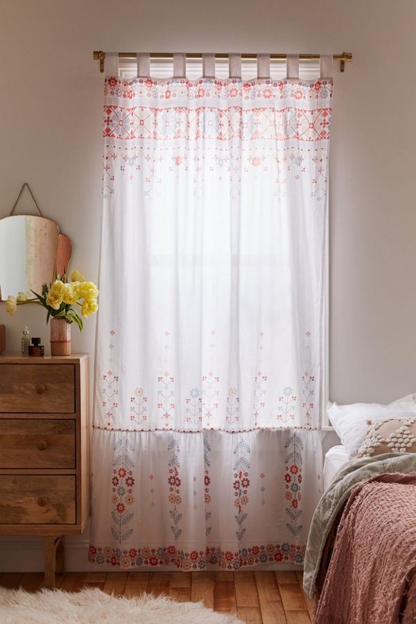 Slide View: 1: Aneta Folk Floral Window Panel