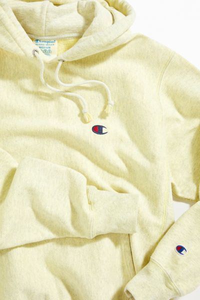 pale yellow champion hoodie