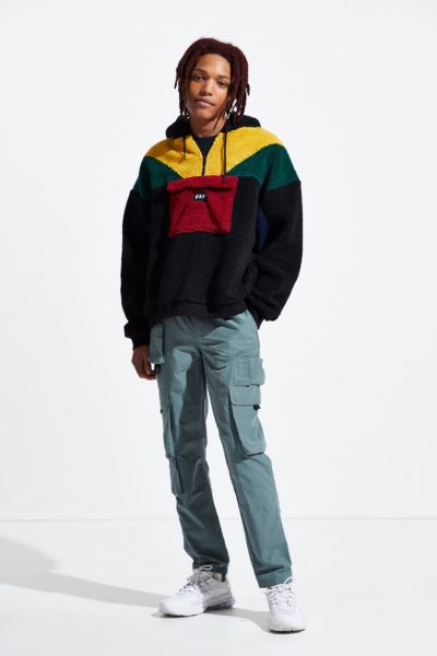 lazy oaf color panel hoodie sweatshirt