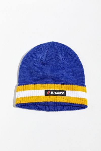 stussy athletic striped cuff beanie