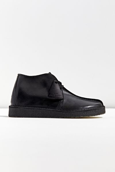 clarks desert trek black leather