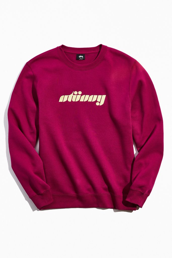 stussy stock applique crew sweatshirt