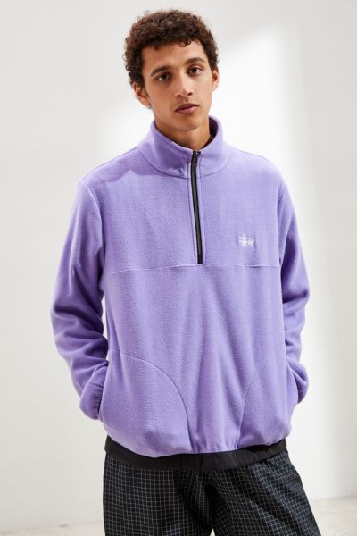 purple half zip sweatshirt