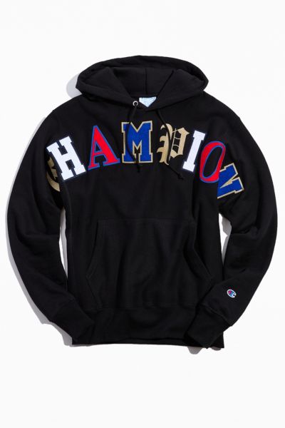 champion old english hoodie