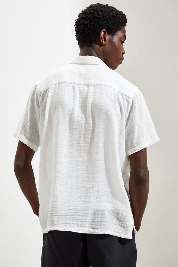 UO Slub Gauze Short Sleeve Button-Down Shirt | Urban Outfitters