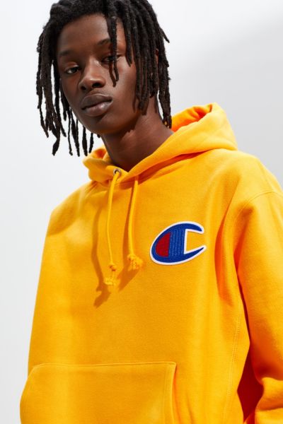 champion big c chain stitch reverse weave hoodie sweatshirt