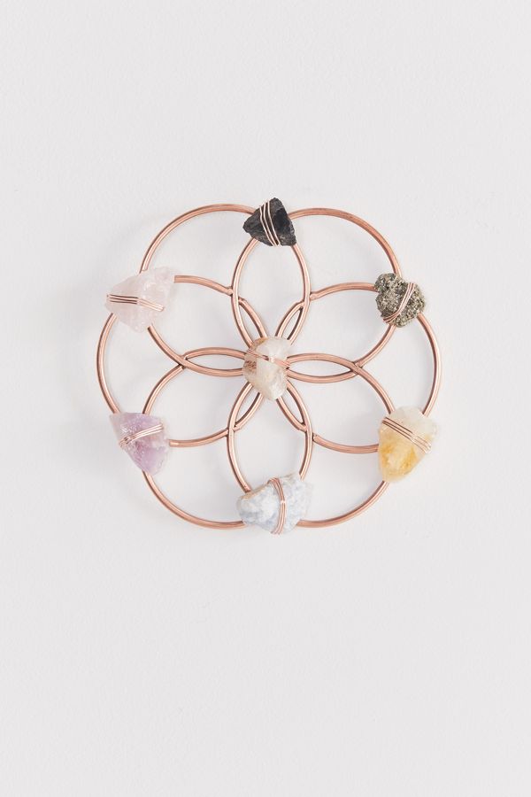 Ariana Ost Flower Crystal Grid Wall Hanging Urban Outfitters