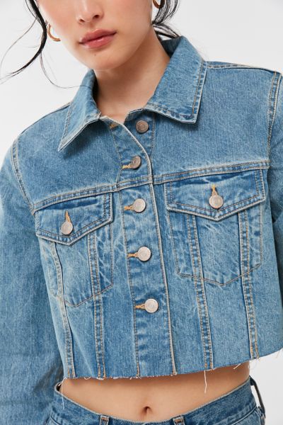 BDG Denim Cutoff Cropped Trucker Jacket | Urban Outfitters