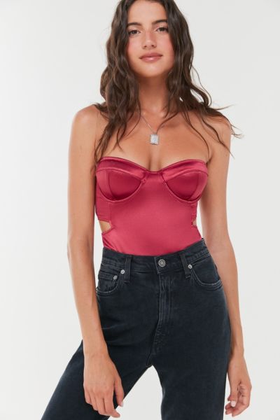 satin bustier bodysuit