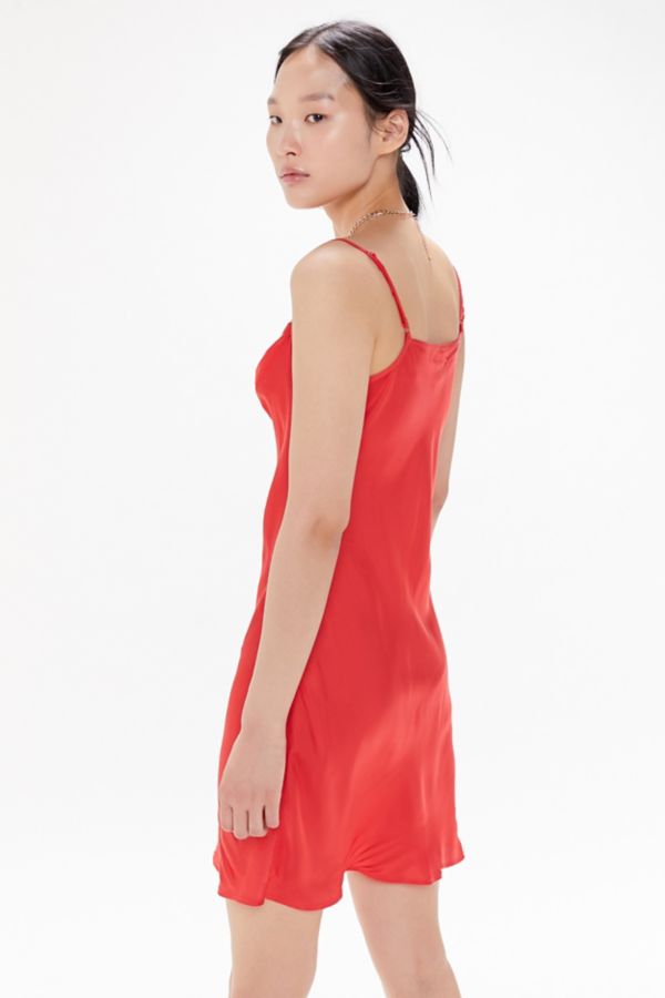 UO Luna Satin Cowl Neck Slip Dress | Urban Outfitters