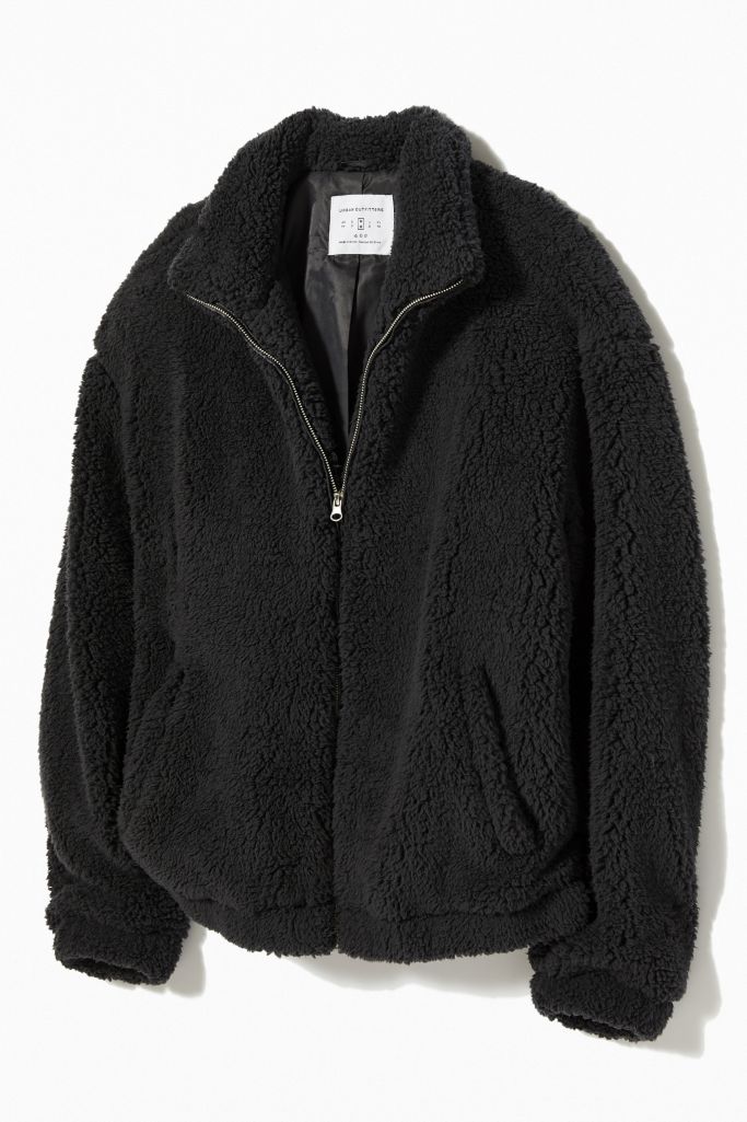 UO Super Cozy Sherpa Classic Bomber Jacket | Urban Outfitters
