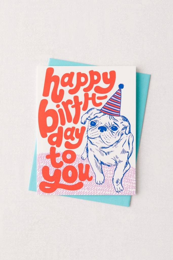 HBD Dog Birthday Card Urban Outfitters