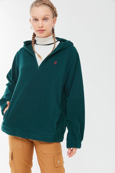 fleece half zip hoodie