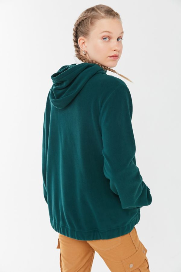 Gramicci Polar Fleece Half-Zip Hoodie Sweatshirt | Urban Outfitters