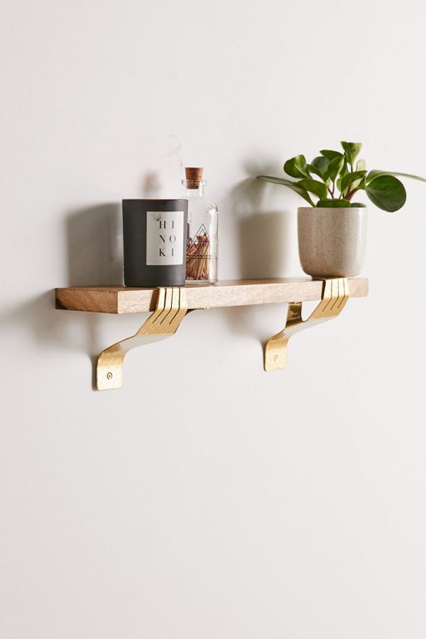 Slide View: 1: Hand Bracket Wall Shelf