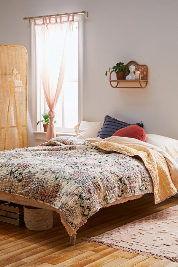 Connie Floral Stitched Quilt | Urban Outfitters