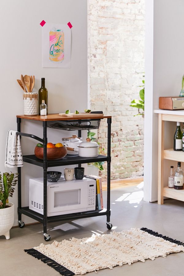 Slide View: 1: Rolling Kitchen Cart