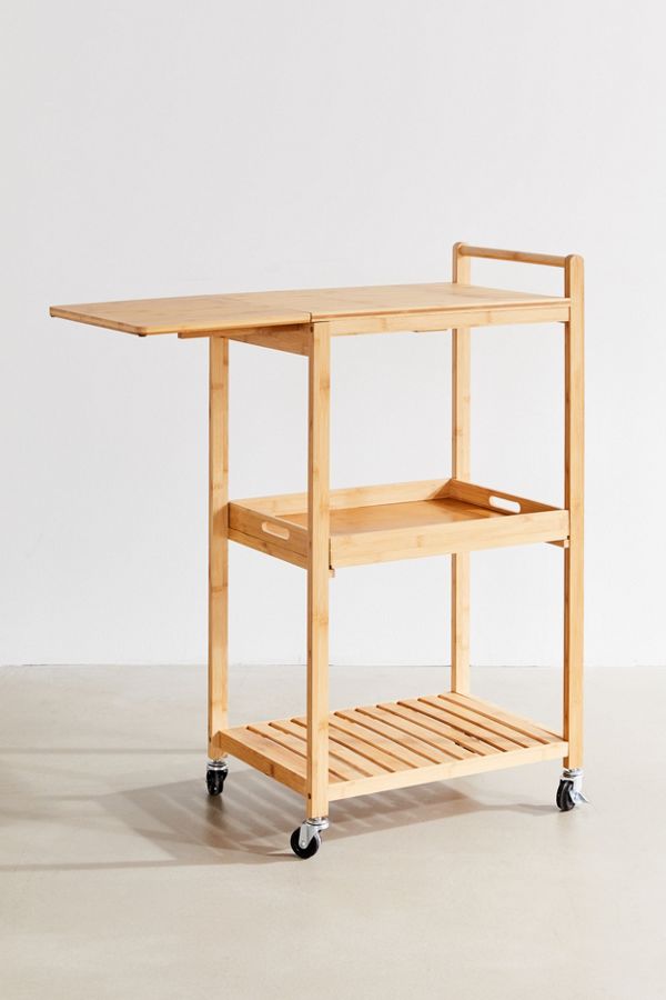 Bamboo Rolling Kitchen Cart Urban Outfitters