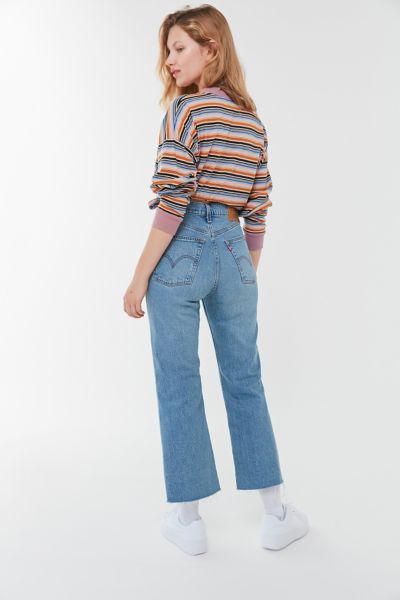 ribcage cropped flare levis