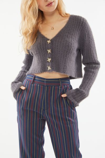 fuzzy cropped sweater