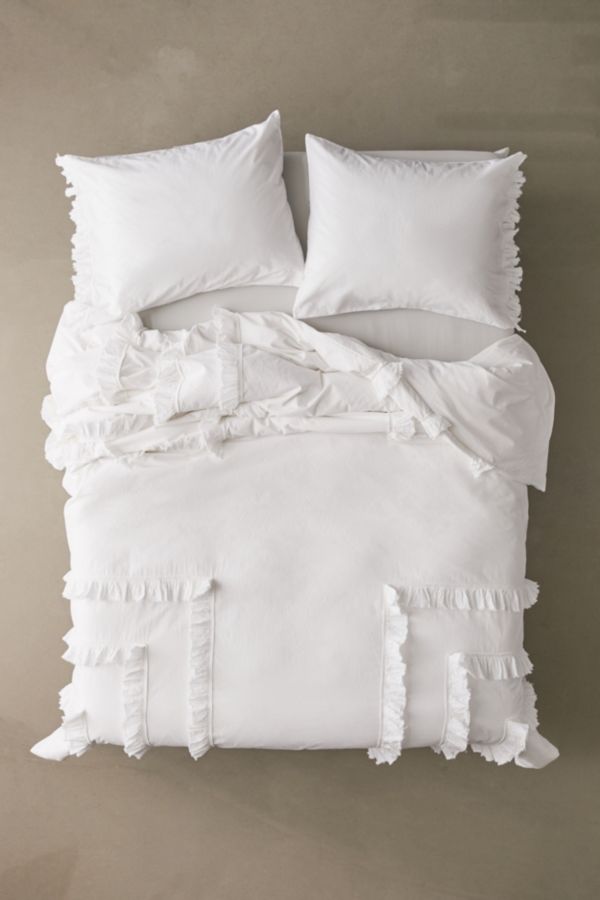 Florentina Washed Cotton Ruffle Duvet Cover Urban Outfitters Canada