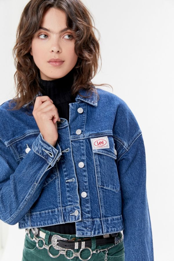 Lee UO Exclusive Denim Cropped Trucker Jacket | Urban Outfitters