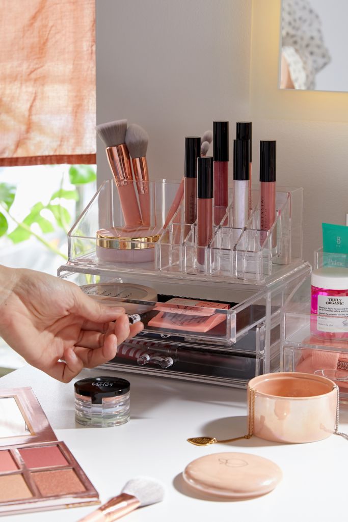 Acrylic 3Drawer Makeup Organizer Urban Outfitters